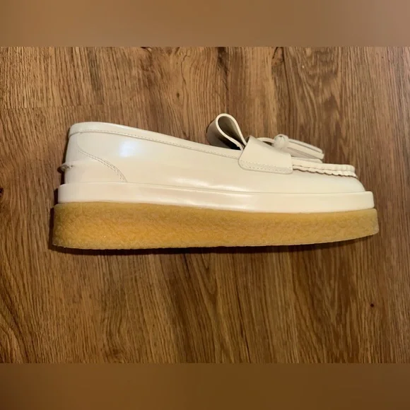 Chloé Jamie tassel-embellished platform loafers Ivory Sz 41 Originally $850 - Picture 2 of 8